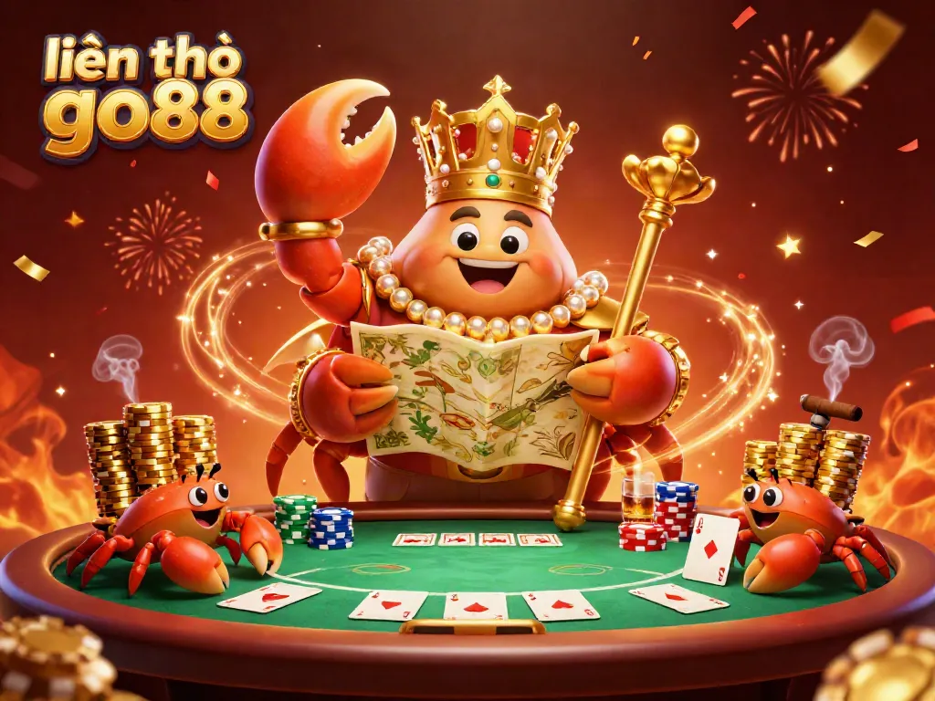 Engage with the ultimate gaming experience at liên hệ go88 featuring a golden crab emperor and thrilling poker gameplay.