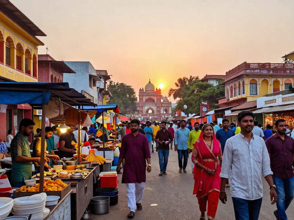 Experience the vibrant culture of India at ROKOK88 link festival with locals and colorful surroundings.