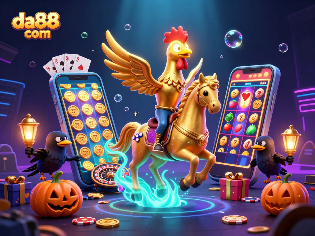 Engage with da88 com in a thrilling casino adventure featuring golden rooster characters and vibrant gaming elements.