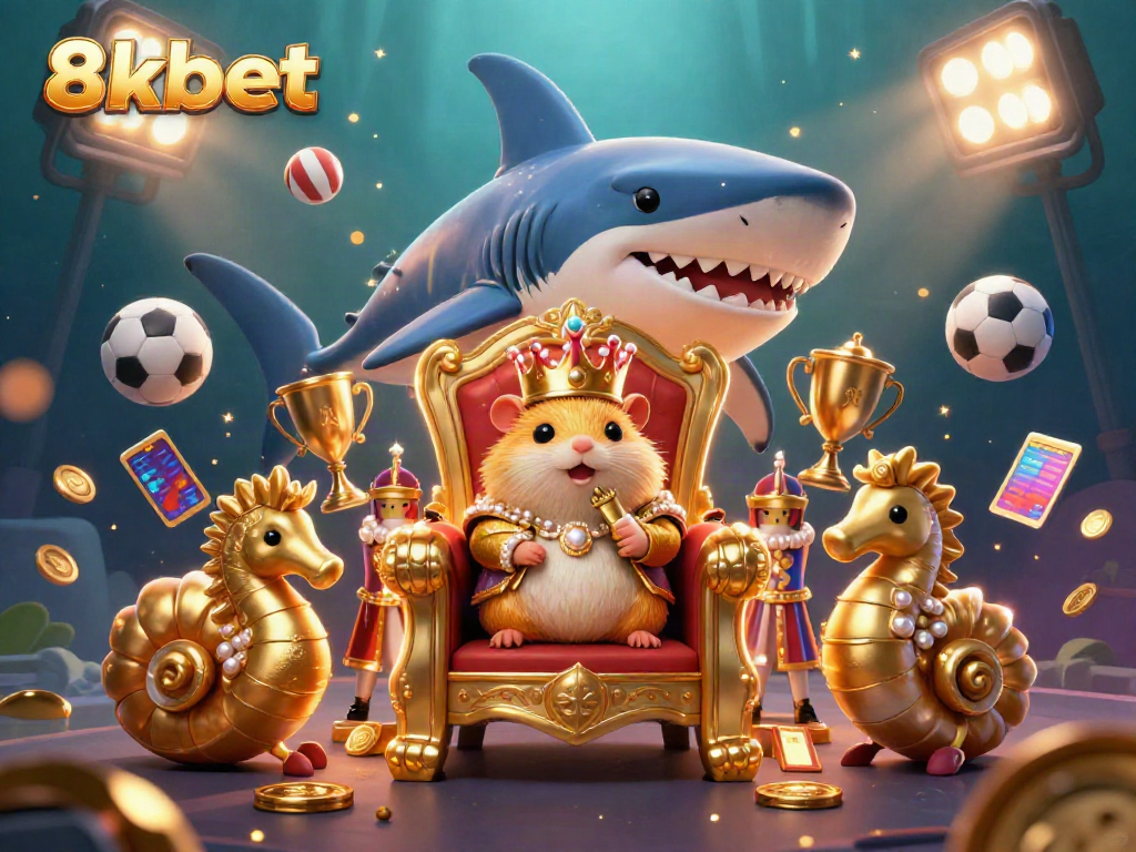 Experience exciting gameplay at 8xbet with a vibrant underwater casino theme featuring unique characters.